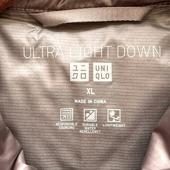 Uniqlo Ultra Light Down Jacket XL Grey with luminous shimmer - Picture 4 of 4